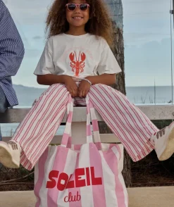 T-shirt fille blanc imprimé homard