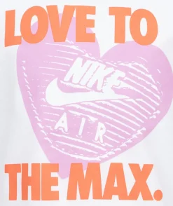 T-shirt fille blanc imprimé love
