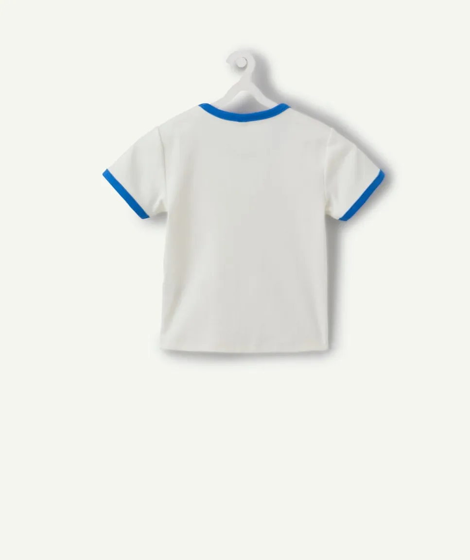 T-shirt fille cintré blanc imprimé