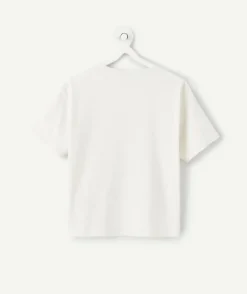 T-shirt fille coton imprimé blanc