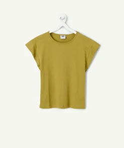 T-shirt fille coupe ample vert olive