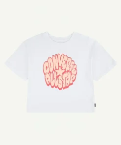 T-shirt fille court blanc