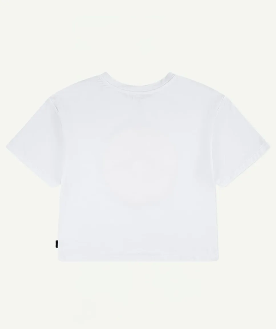 T-shirt fille court blanc