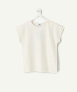 T-shirt fille écru
