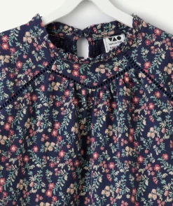 T-shirt fille droit imprimé fleuri