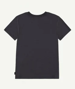 T-shirt fille droit imprimé noir