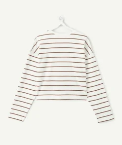 T-shirt fille droit rayé
