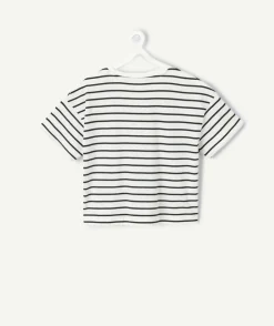 T-shirt fille droit rayé
