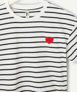 T-shirt fille droit rayé