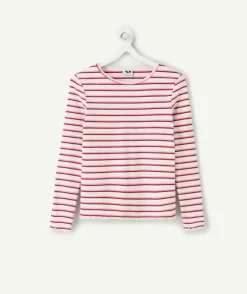 T-shirt fille droit rayé