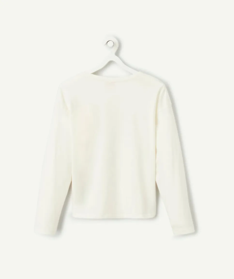 T-shirt fille en coton bio blanc avec message amazing