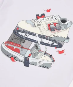 T-shirt fille imprimé baskets