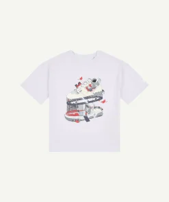 T-shirt fille imprimé baskets