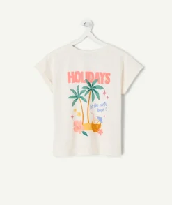 T-shirt fille imprimé blanc