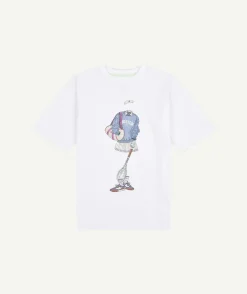 T-shirt fille imprimé blanc