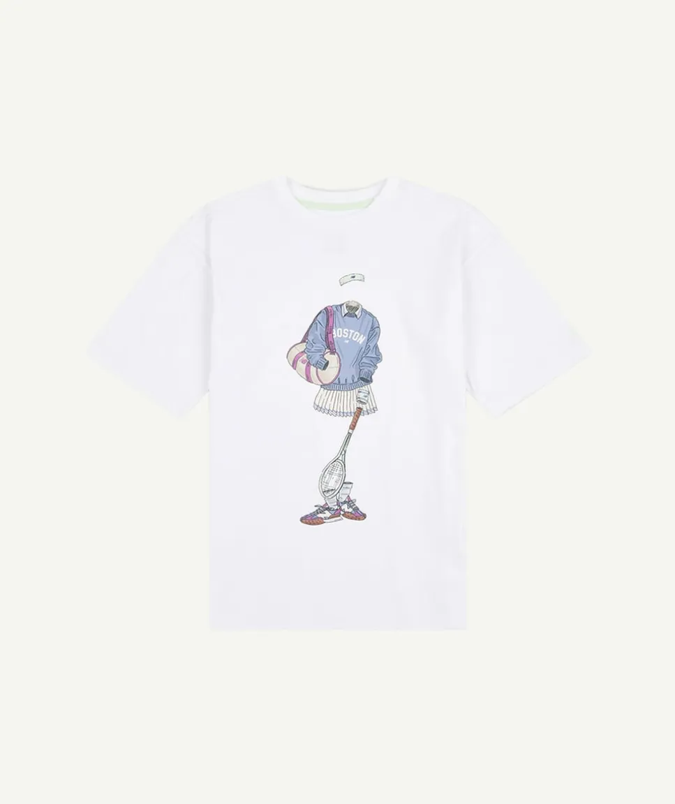 T-shirt fille imprimé blanc