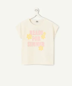 T-shirt fille imprimé blanc