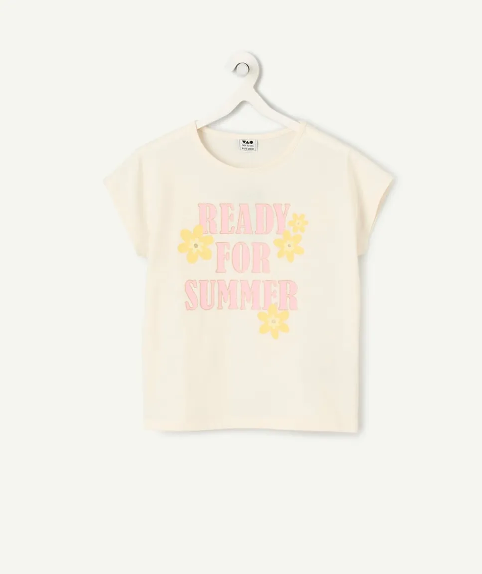 T-shirt fille imprimé blanc