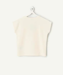 T-shirt fille imprimé blanc