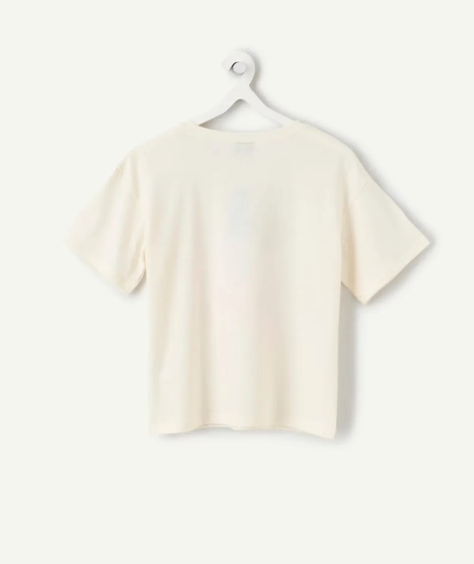 T-shirt fille imprimé cerises blanc