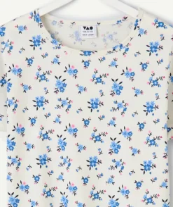 T-shirt fille imprimé floral coton