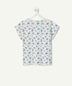T-shirt fille imprimé floral coton