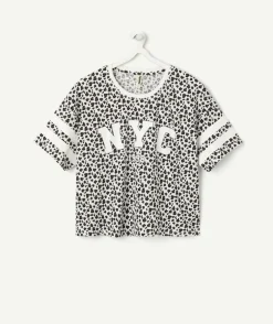 T-shirt fille imprimé léopard