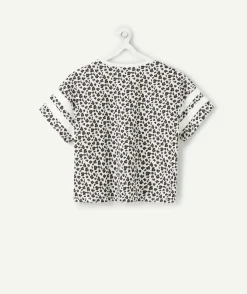 T-shirt fille imprimé léopard