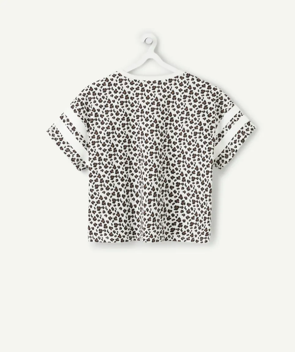 T-shirt fille imprimé léopard