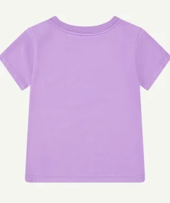 T-shirt fille lilas imprimé love