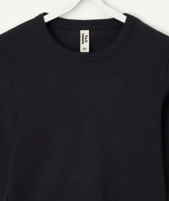 T-shirt fille manches longues noir