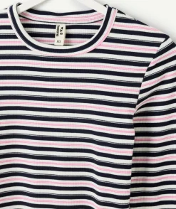 T-shirt fille manches longues rayé