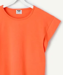 T-shirt fille orange