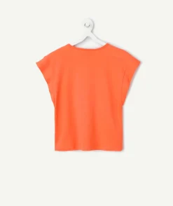 T-shirt fille orange