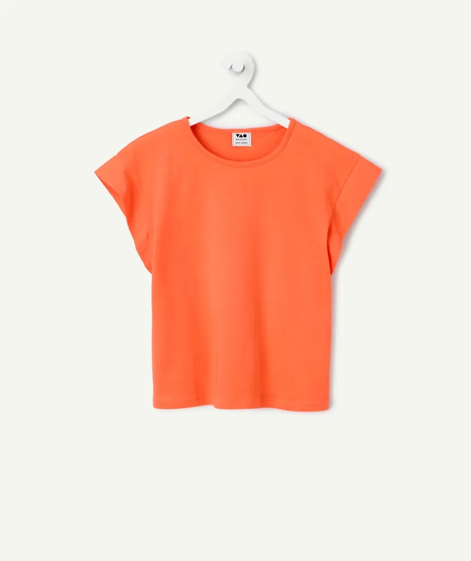 T-shirt fille orange