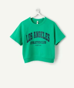 T-shirt fille oversize vert