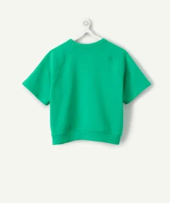 T-shirt fille oversize vert