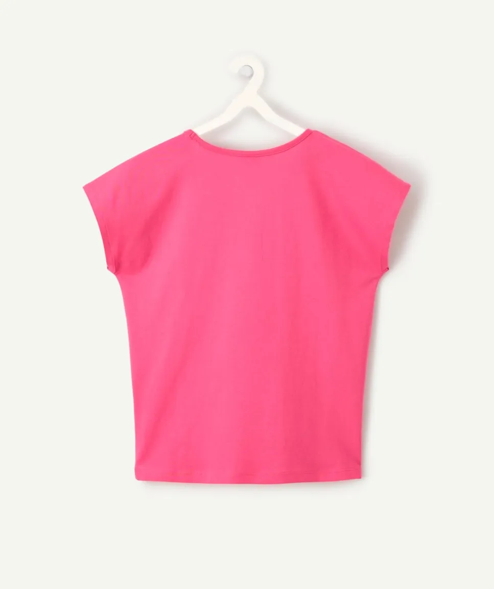 T-shirt fille rose