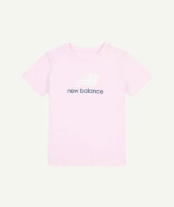 T-shirt fille rose logo