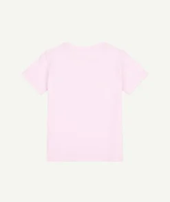 T-shirt fille rose logo
