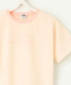 T-shirt fille rose pastel avec message