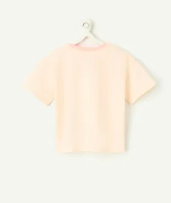 T-shirt fille rose pastel avec message