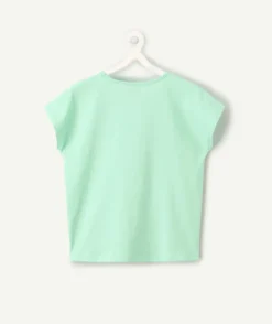 T-shirt fille vert menthe