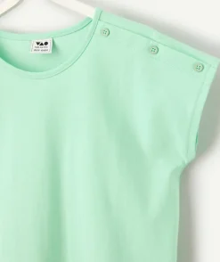 T-shirt fille vert menthe