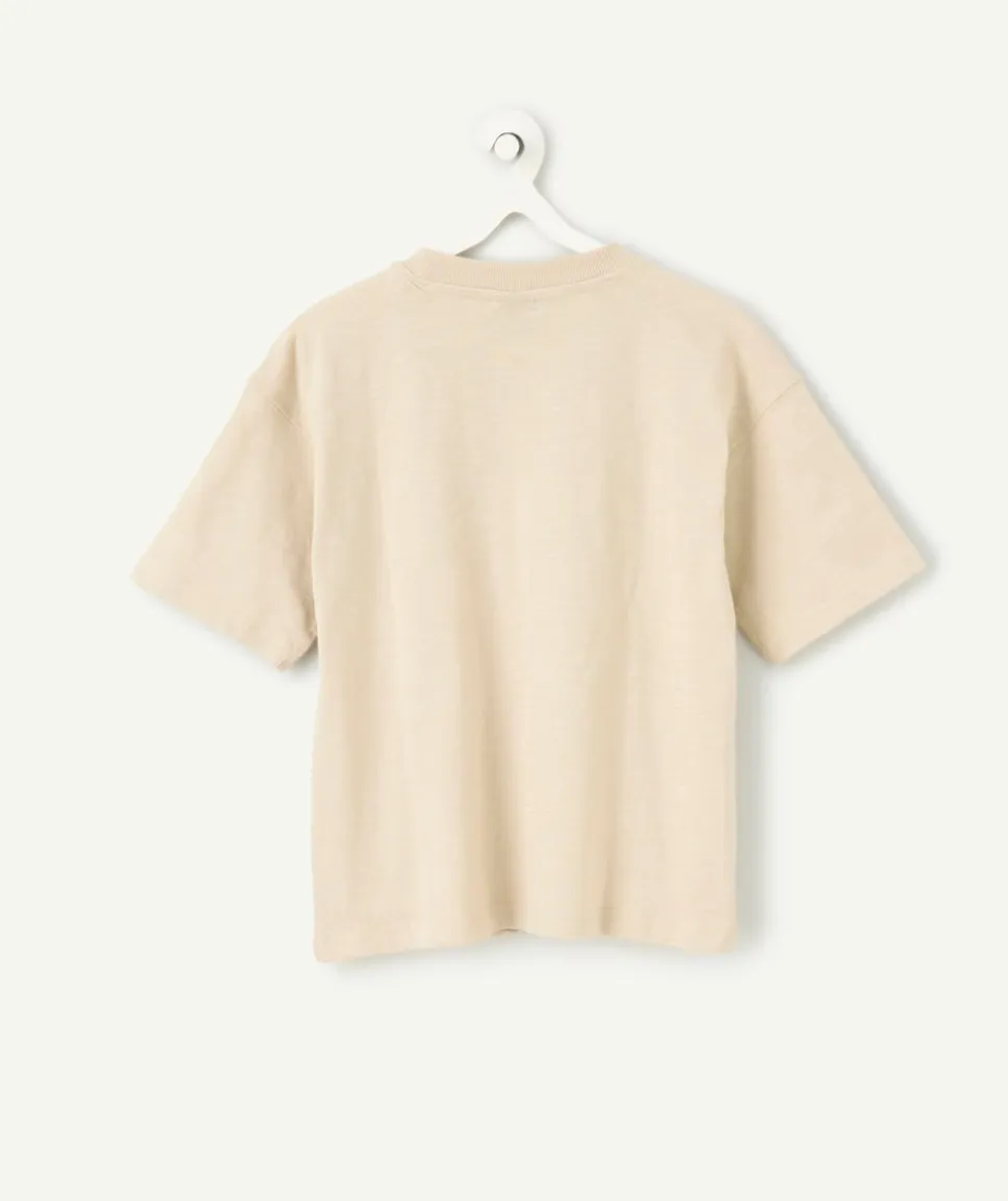 T-shirt garçon beige