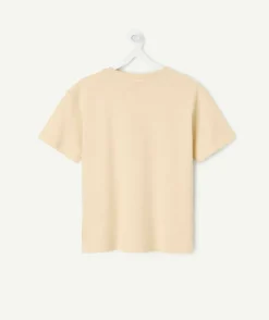 T-shirt garçon beige imprimé