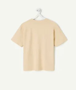 T-shirt garçon beige imprimé surf