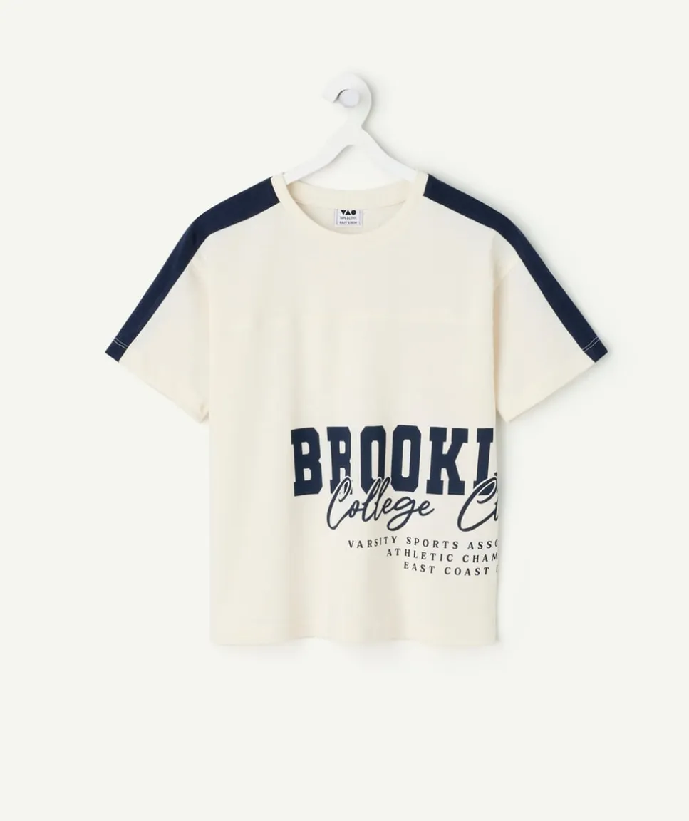 T-shirt garçon blanc imprimé