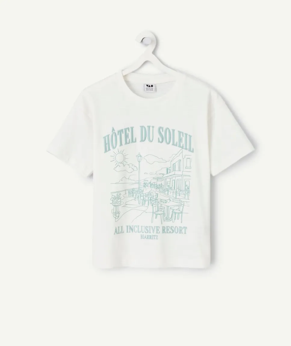 T-shirt garçon blanc imprimé