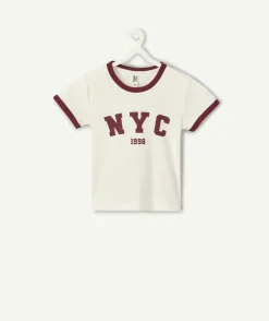 T-shirt garçon blanc imprimé